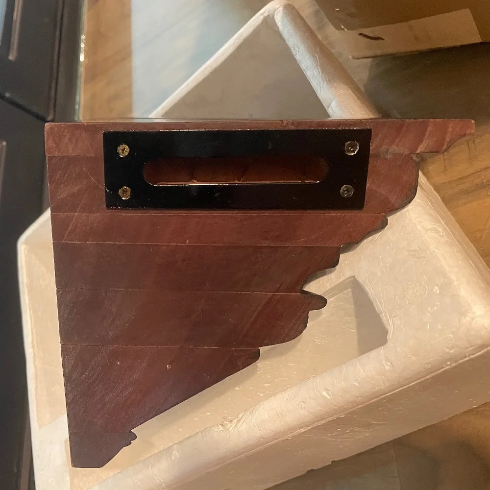 New 2-Piece Wooden Corner Floating Wall Shelving